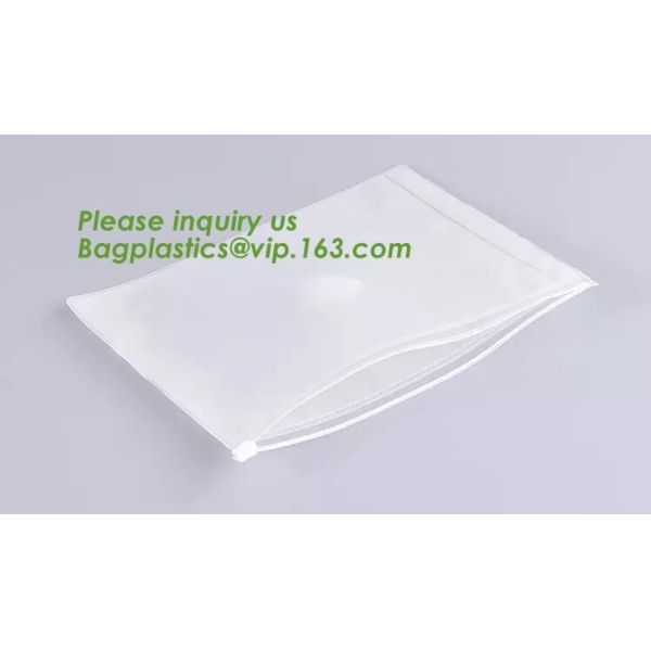 Biodegradable Self Adhesive Zipper Hanger Hook Bags For Garment, Underwear Hanger Hook Zipper Bags