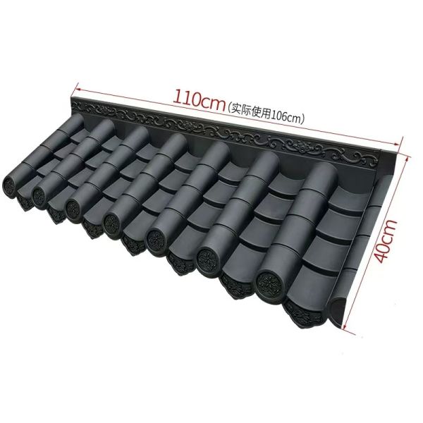 Light Weight Pvc Synthetic Roof Tile Japan House Oriental Style Building