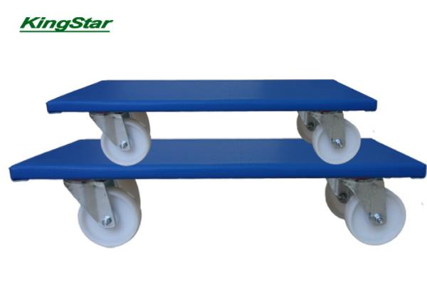 Meubelhondje 60 x 35 Cm 4 Wheel Dolly Cart Blauw Dek Kunststof Wiel 100 Mm Voor Meubilair Vervoer