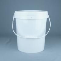 Conteneur d'emballage en plastique rond de peinture de 15 kg avec couvercle et poignée