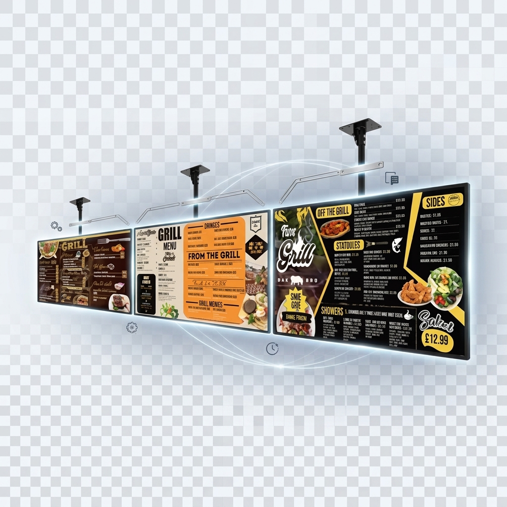 QM-4315GPW 43 Inch Digital Menu Board with 500 cd/m2 High Brightness and IP65 Dustproof Waterproof Protection