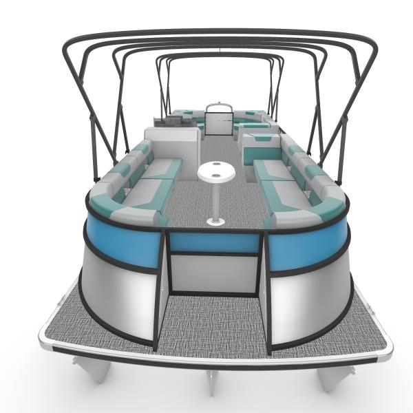 27FT Sport Pontoon Boat with 250 Max HP 15-18 Capacity and 100 Min HP for Luxury Leisure Watercraft