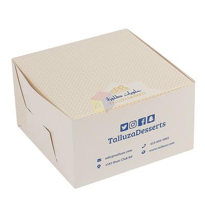 Eco Friendly Food Paper Gift Box Food Grade Folding Cake Bakery Boxes 10*10
