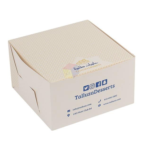 Food Grade Custom Print Paper Cardboard Cake Pastry Brownie Box Gift Packaging