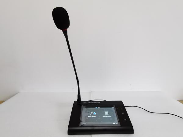 120 Zone Capacity Voice Evacuation Gooseneck Wireless System Touch Screen Remote Paging Microphone