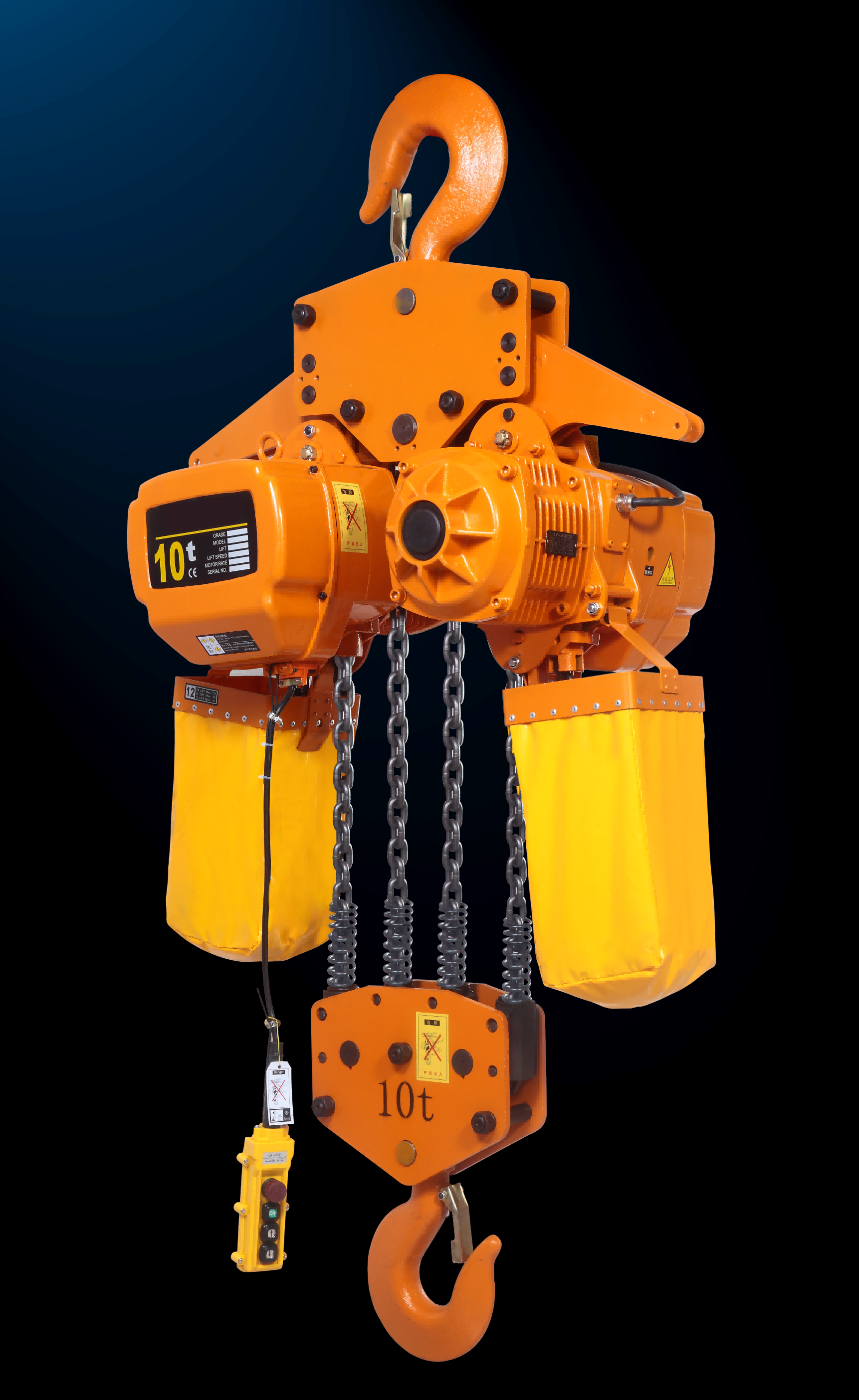M4 10 Ton Electric Chain Hoist Dual Speed Heavy Duty Electric Hoist 380V