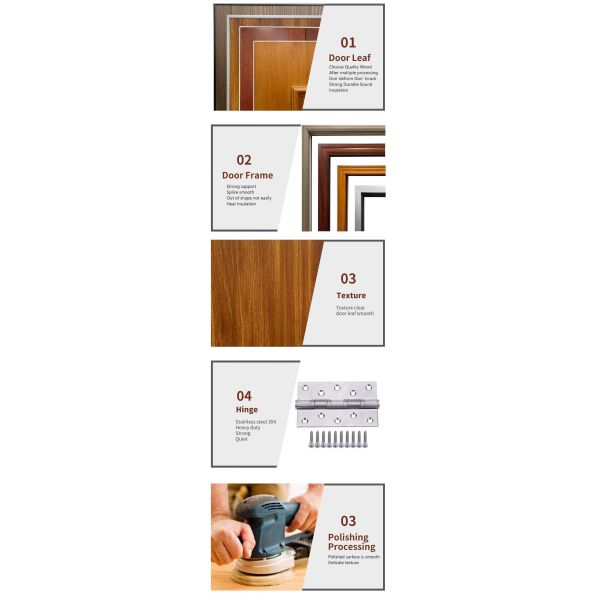 Recepción del ODM del OEM de Cherry Color Hotel Room Door de la aprobación ISO18001