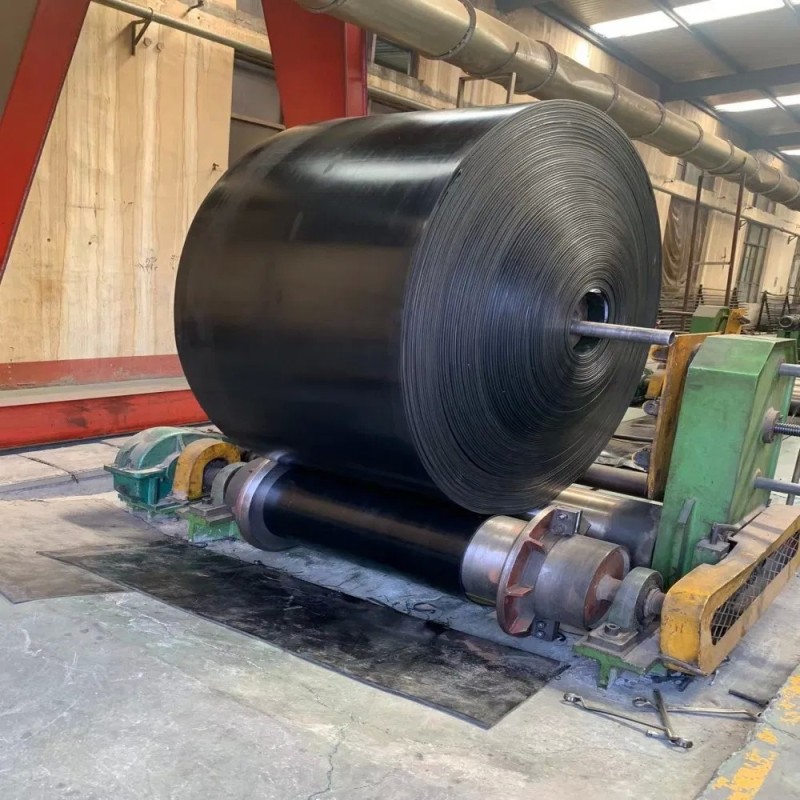 DIN Standard Nylon Canvas Rubber Conveyor Belt Customized Width for Cement Plant