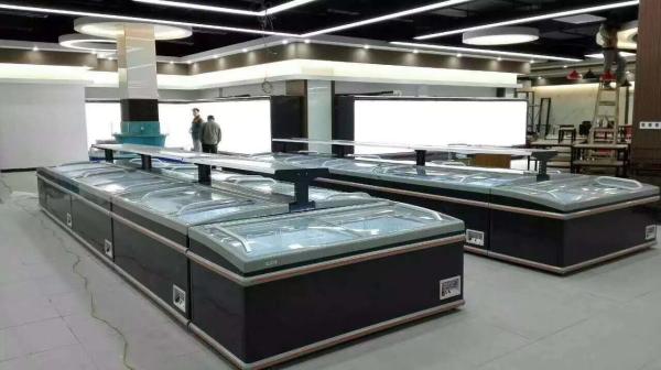 Static Cooling Commercial Supermarket Combined Island Chest Display Freezer