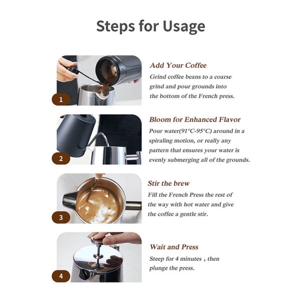 кофеварка бака вакуума 1000ml/34oz держит теплую прессу LFGB создателя чая французскую