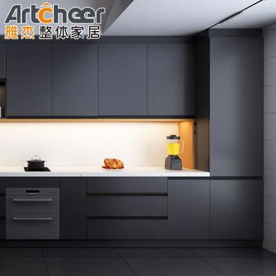 Contemporary Design Style Modern MDF Kitchen Cabinet With Hidden Hinges And Smart Storage