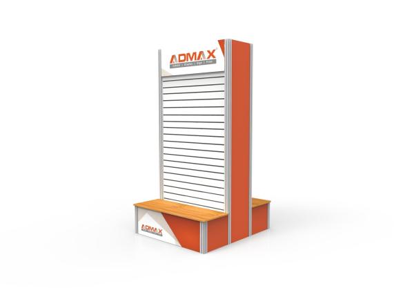 custom portableslatwall display for exhibition show, aluminium profile exhibition booth