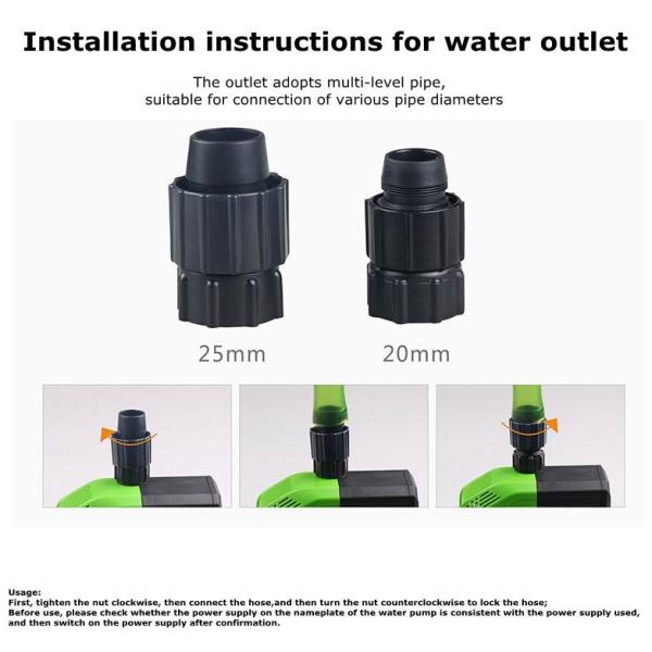 15/20/40W Hydroponics Aquarium Mini Pond Pumps Submersible Water Pump 220V