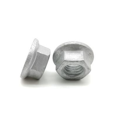 ISO4161 a categoria métrica 8 serrilhada encanta o aço de Geomet das contraporcas da flange
