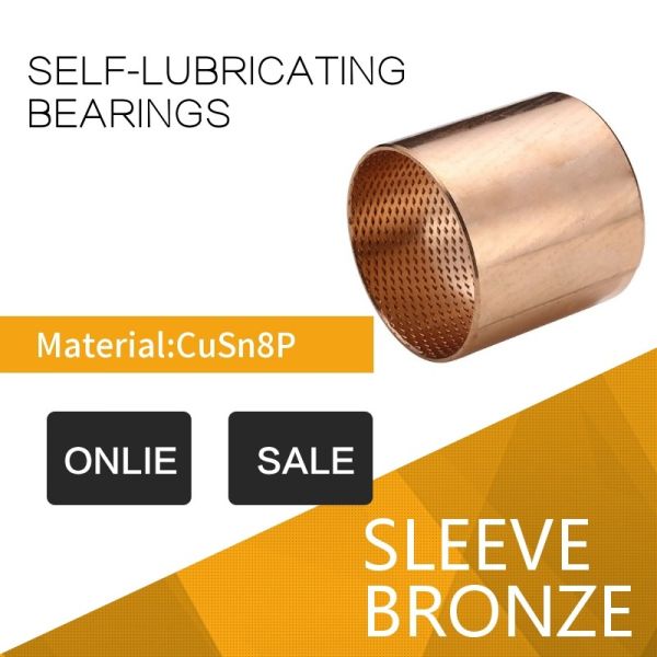 CuSn8 / CuSn6 Tin Bronze Bushings Diamond & Ball Shaped Indents Self Lubricating Oil Indentation