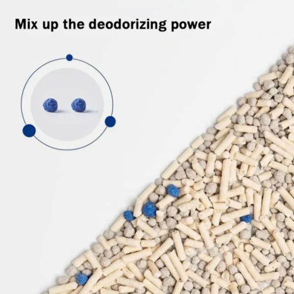 70% de tofu 30% de bentonite poubelles de chat Tofu sable de chat sur mesure