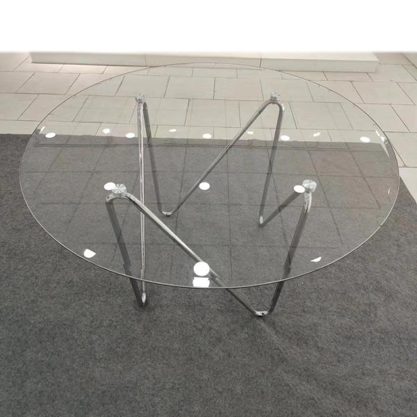 OEM Family 121cm Tempered Glass Dining Table And Chair Set Restaurant Furniture