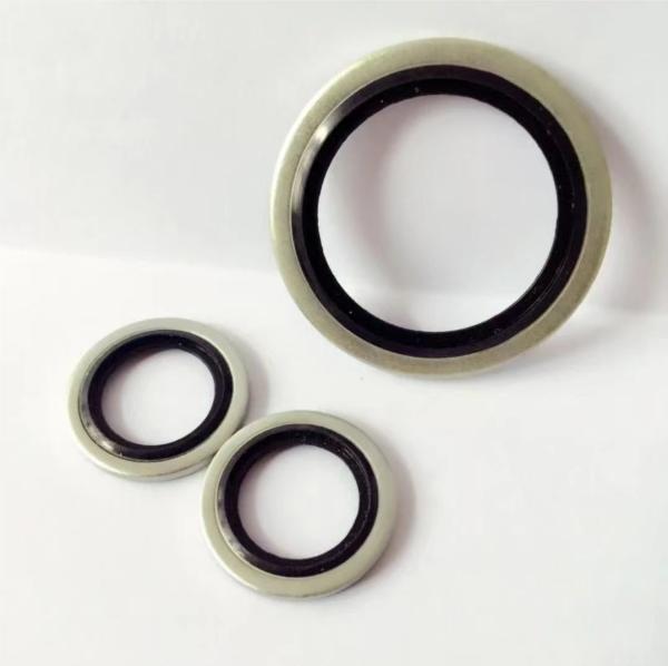 NBR FKM EPDM Rubber Gasket Seal Flat Metal Sheet Skeleton Dowty Self Centering Bonded Seal