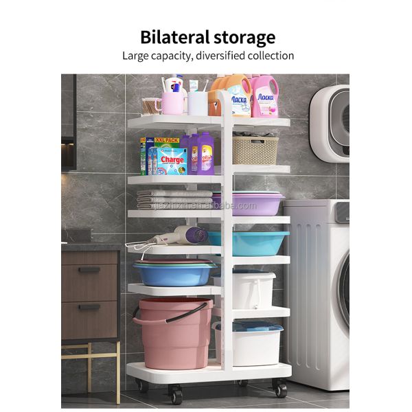 3-tier Standing Double Row Removable Display Storage Board Shelf Rack for Bathroom Kitchen Living Room Office Organizer Holder