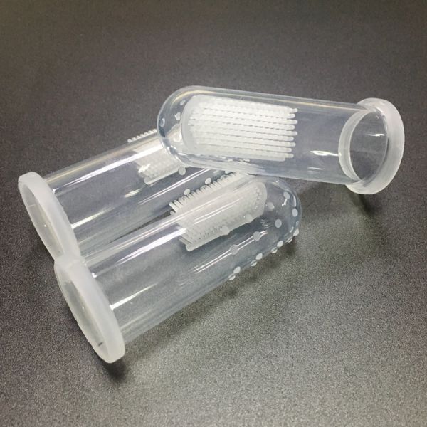 High Quality Creative Soft FDA Food Grade Safety Silicone Finger Toothbrush For Dog Cat