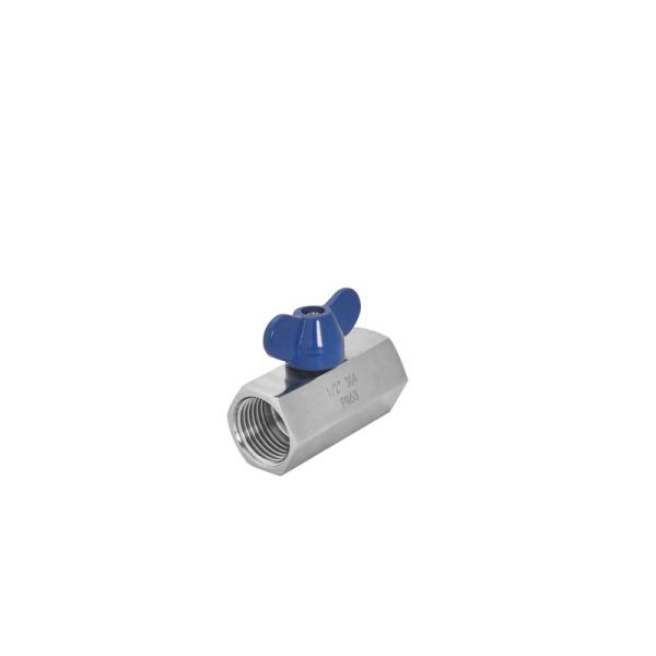 304/316 Stainless Female Thread Steel Mini Ball Valve with Butterfly Handle ISO 9001