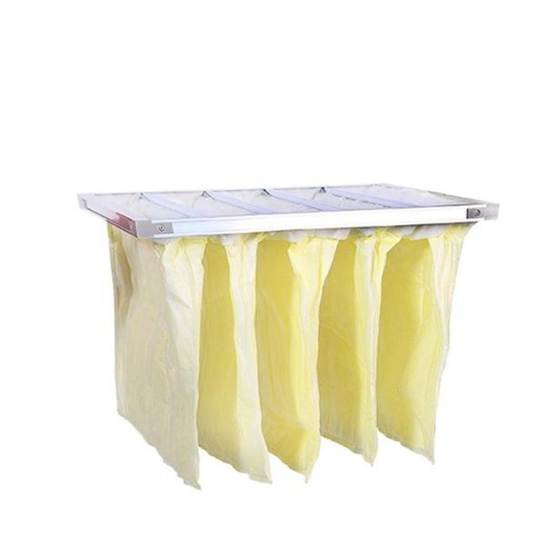 Galvanized Steel Frame F6 Pocket Bag Filter For Low Resistance Filtration In Pharmaceutical Industry