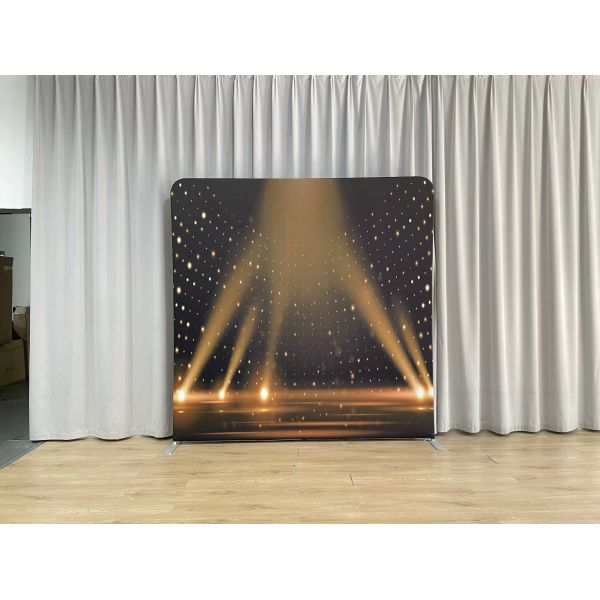 7.6x7.6ft Pillowcase Backdrop One Stand Four Printed Covers Photo Booth Setup