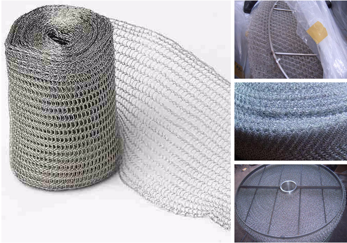 Stainless Steel Mesh Sheet / Mist Eliminators Mesh Pads Alloy Material