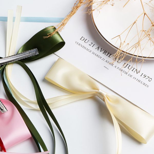 Ручная работа Красочные девушки волосы луки MSD Сатин ленточка застежки для волос в красный черный и розовый