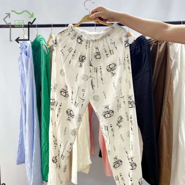 Second Hand Women's Wide Leg Casual Slim Fit Mixed Fit Slimming Versatile Design