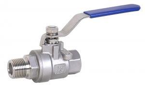 M X FEMALE Stainless Steel Ball Valve 1000WOG Handle With Lock 3 Piece Ball Valve