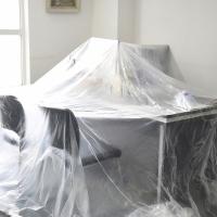 5.5-12,5 microns Espessura Cobertura de poeira de plástico de mesa para móveis transparentes descartáveis