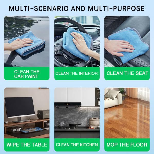 GETSUN Microfiber Towels Scratch-Free and Ultra Absorbent