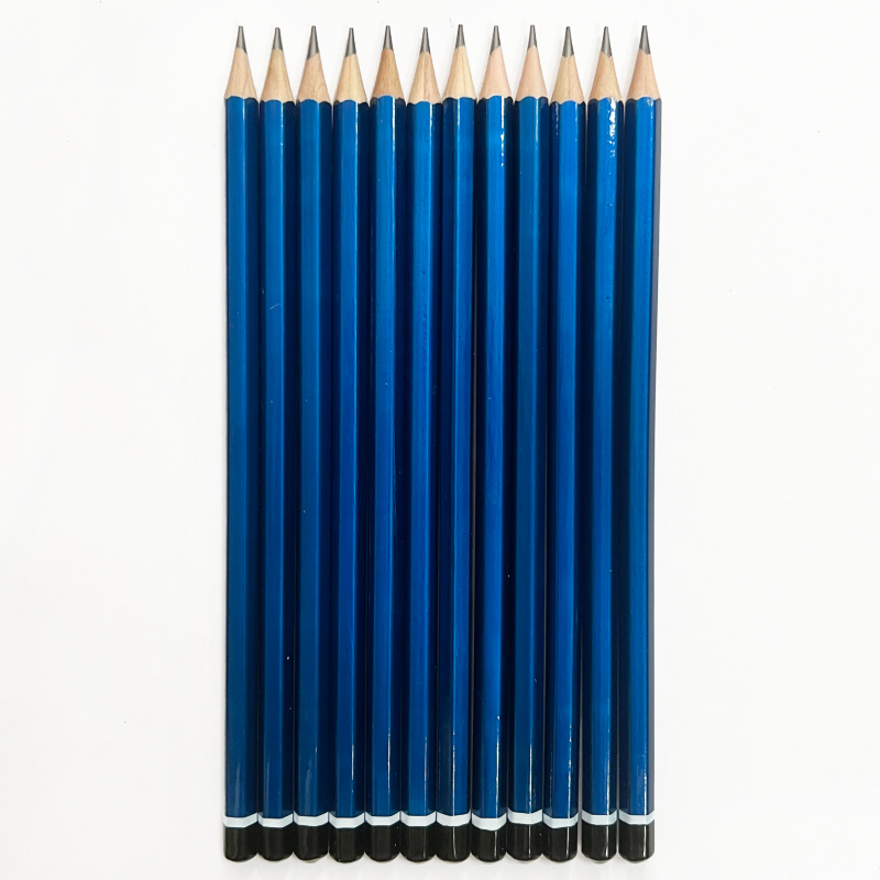 High Quality 7 Inch 12PCS Stationery 2B Soft Graphite Black Lead Sharpened Pencil