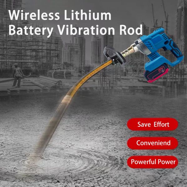 220v Voltage Lithium Battery Electric Portable Concrete Vibrator with 1-6m Flexible Shaft Length