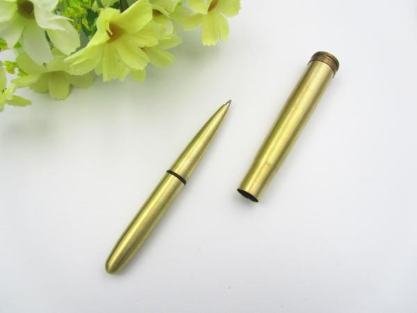 brass metal gel pen good quality metal ball pen yellow color metal pen