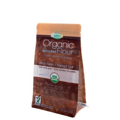 Standing Up Printed moisture proof Kraft zipper coffee food vacuum bag for Food Packing