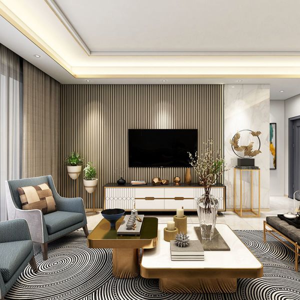 Wpc Стенная панель Деревянная пластика Композитная стена облицовка Внутренние декоративные материалы