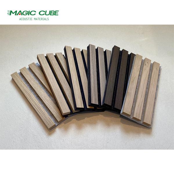 Revestimiento de paneles acústicos de madera de pizarra para decoración de paredes y techos en tamaño personalizado