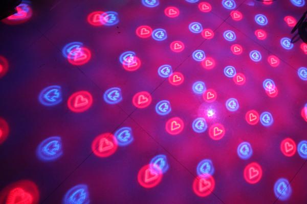 RGB LED Christmas Light Magic Ball Shaped Heart Effects For Party AC 110V - 220V
