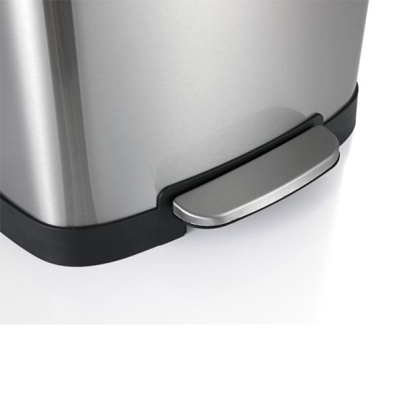 5.3 Gallon Kitchen Stainless Steel Trash Can for Bathroom, Kitchen, Process Room, Office, Garage Detachable Lined Bin