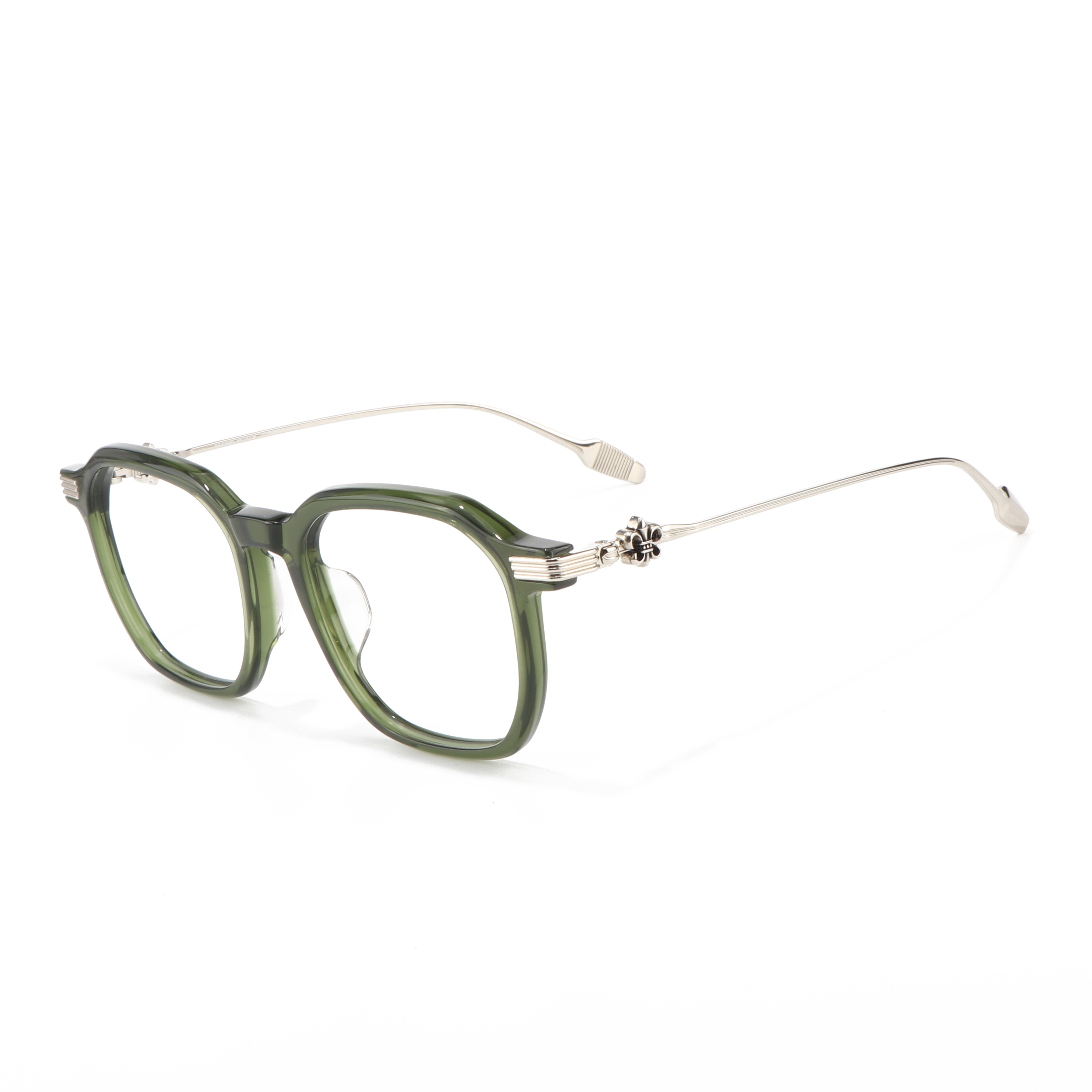 Irregular Shape Black Silver Color Punk Full Rim Optical Prescription Presbyopia Multifocal Lightweight Glasses Order Online