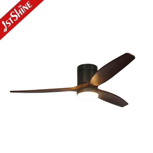 52 Madeira Natural Sólida Decorativa BLDC Poupança de Energia LED Ventilador de teto com luz 1stshine