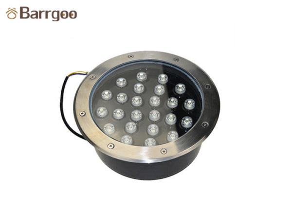 24w Round Led Underground Light Garden Path Buried Ip67 In Black Color