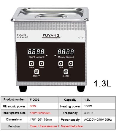 Уборщик нагретый цифров ультразвуковой 1.3L 150*135*65mm нержавеющей стали регулируемый