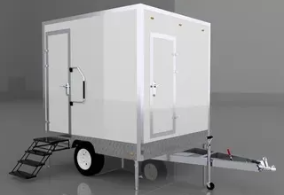 Luxury Mobile Toilet Trailer 2 Stall Insulated Weatherproof Portable Restroom Outdoor Event Sanitation