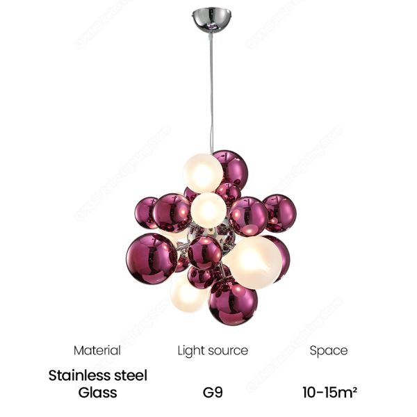 Postmodern Glass Ball Chandelier Lighting Modern Luxury LED Hanging Light(WH-MI-449)