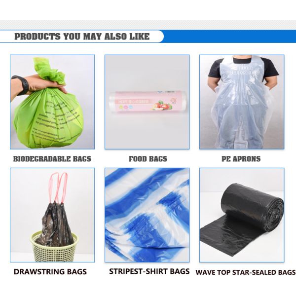 Прозрачные пластиковые пакеты на рулонах для фруктов и овощей