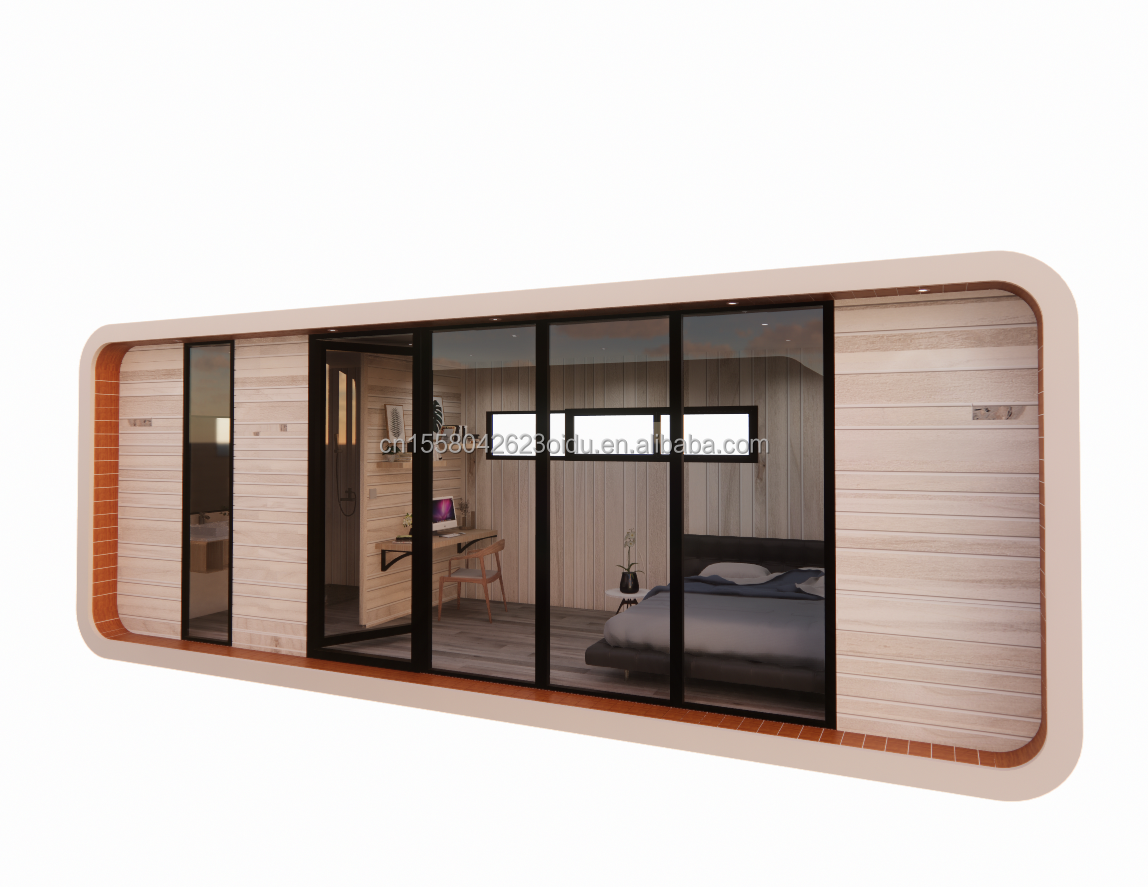 Casa de contenedores portátil de lujo moderno Estructura prefabricada de acero Villa móvil prefabricada Casa Hotel para troncos Eco-amigable