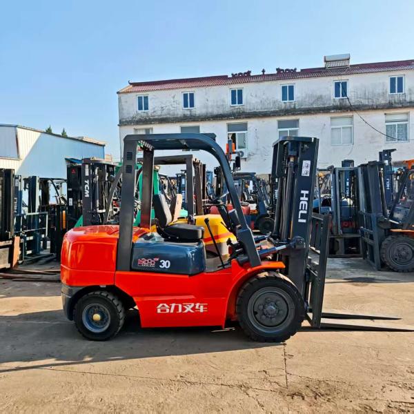 Used Diesel Forklift Heli Forklift Truck H2000 35 3 .5Ton With 3 Mast 4.5m Forklift Truck Top Brand Factory Price  Efficient